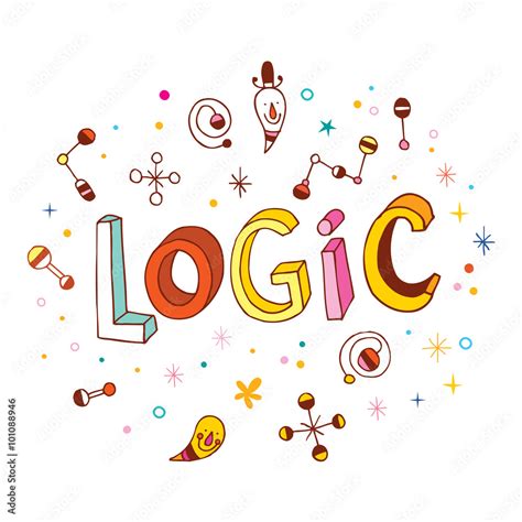 Word Logic Hand Lettering Design Stock Vector Adobe Stock