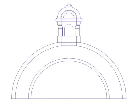 Architecture Drawing Of Dome In Dwg File Cadbull