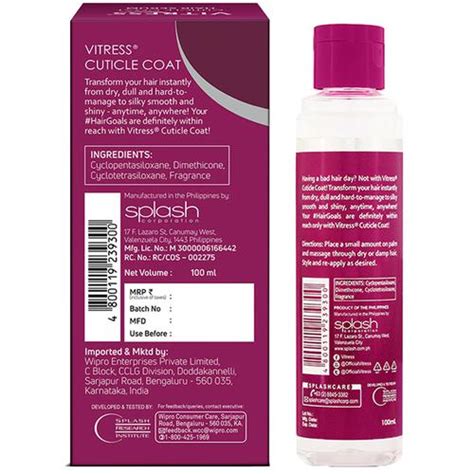 Buy Vitress Cuticle Coat Classic Hair Serum For Shiny Silky Smooth