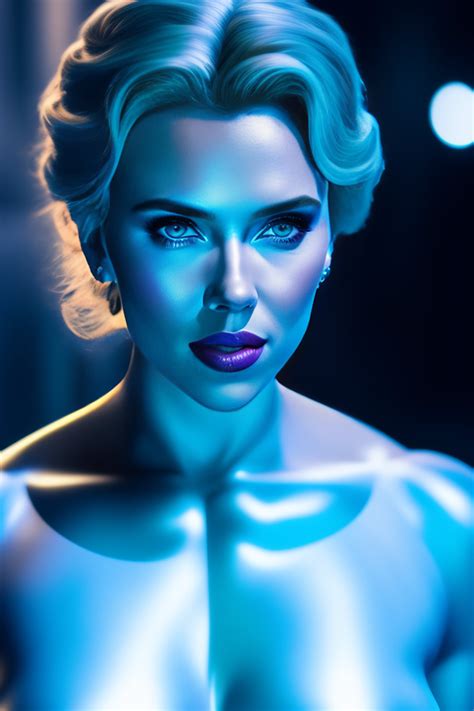 Lexica - Scarlett Johansson as dr manhattan