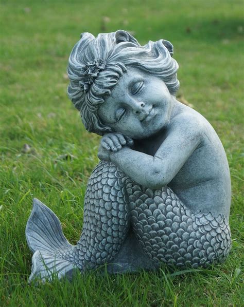 Mermaid Sitting Statue Mermaid Statues Garden Statues Mermaid Art