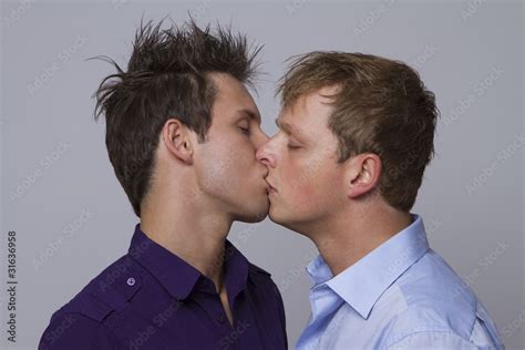 Two Guys Kissing Stock Photo Adobe Stock