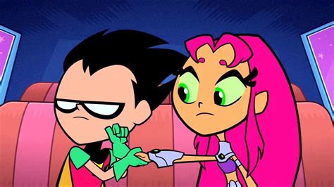 Teen Titans Go Robin Is Waiting For A Kiss From Starfire Youtube