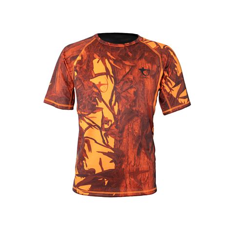 Austealth Orange Camouflage Short Sleeve T Shirt Austealth