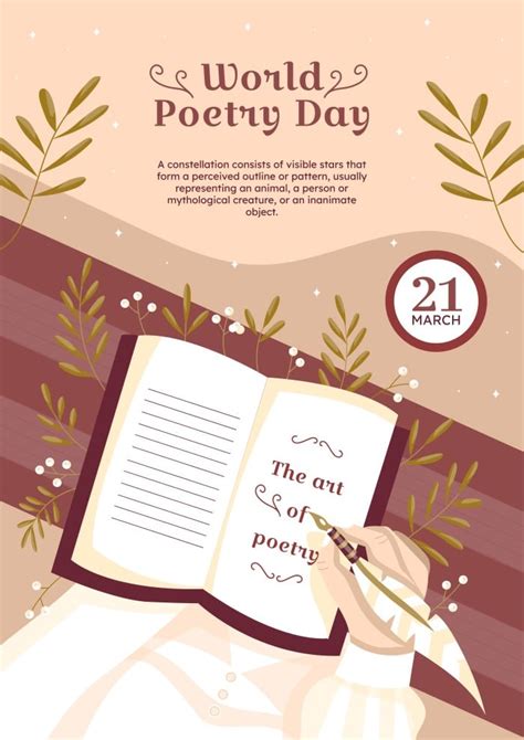 Free Hand Drawn World Poetry Day Poster Template To Edit