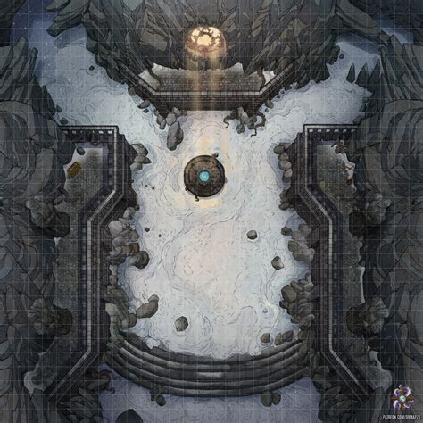 Snowy Mountain Temple Battle Map By Hassly On Deviantart