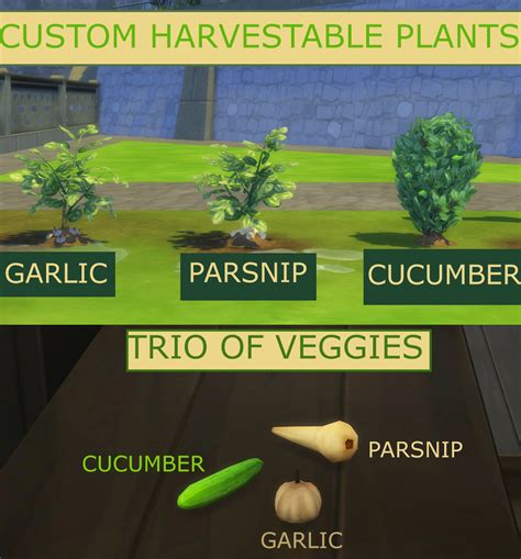 My Sims 4 Blog Trio Of Veggies Custom Garlic Parsnip And Cucumber