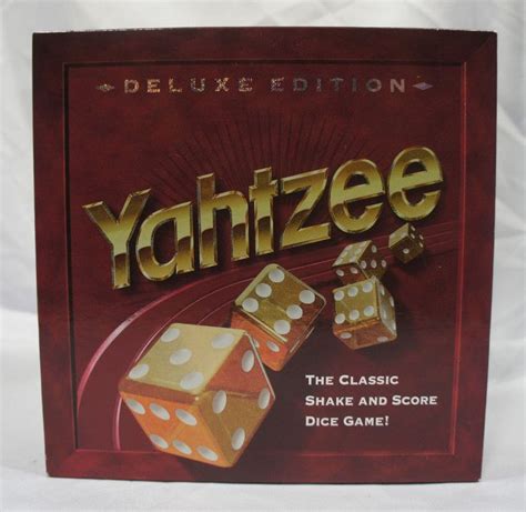 Vintage Yahtzee Deluxe Edition Gold Dice 1997 Milton Bradley Classic