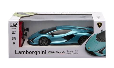 Siva RC auto Lamborghini Sian modrá metalíza RTR LED světla RCobchod cz