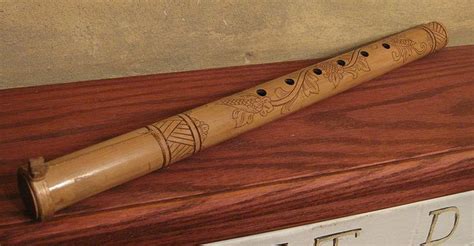 Photograph Of A Suling An Indonesian Edge Blown Aerophone Flute