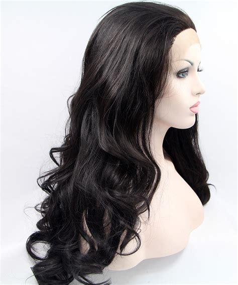 Dark Brown Long Wavy Synthetic Lace Front Wig Msbuy Com