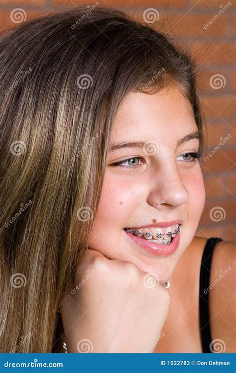 Pretty Teenage Girl Portrait Stock Image Image Of Pose Outdoor 1022783