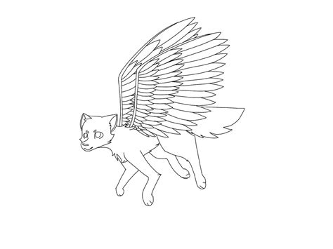 Flying Doggo Lineart By Eeveelover222 On Deviantart