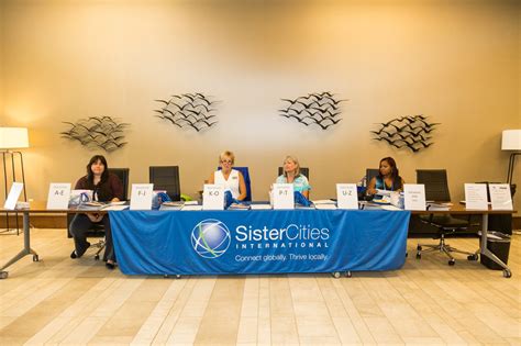 The Registration Desk At The 2018 Annual Conference Sister Cities