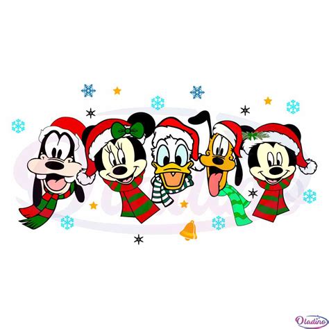 Mickey And Friends Christmas SVG for Cricut Sublimation Files - Oladino