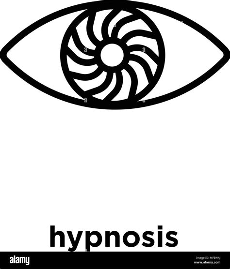 Hypnosis Icon Isolated On White Background Vector Illustration Stock