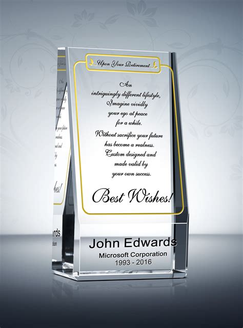Maybe you would like to learn more about one of these? Wedge Retirement Gift Plaque | Retirement gifts ...