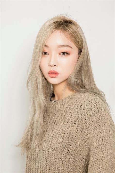 ⭐️별⭐️ Photo Blonde Hair Korean Korean Hair Color Platinum Blonde Hair