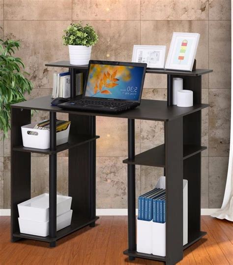 Computer Writing Desk With Storage Space Saver Modern Home Office