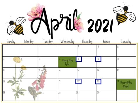 This will give you in brief the likely events. April 2021 calendar Template | PosterMyWall