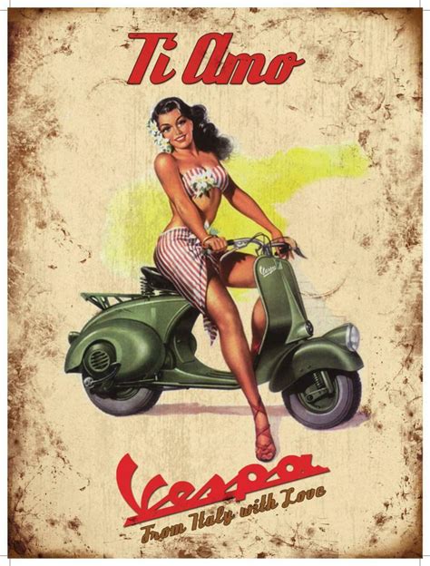 vintage vespa poster