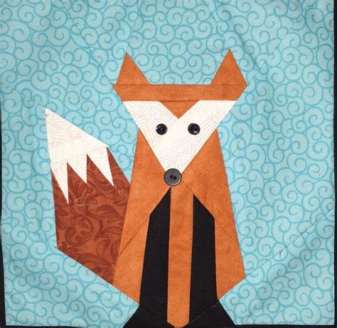 Fox Paper Pieced Block Pattern Craftsy Paper Piecing Quilts Fox