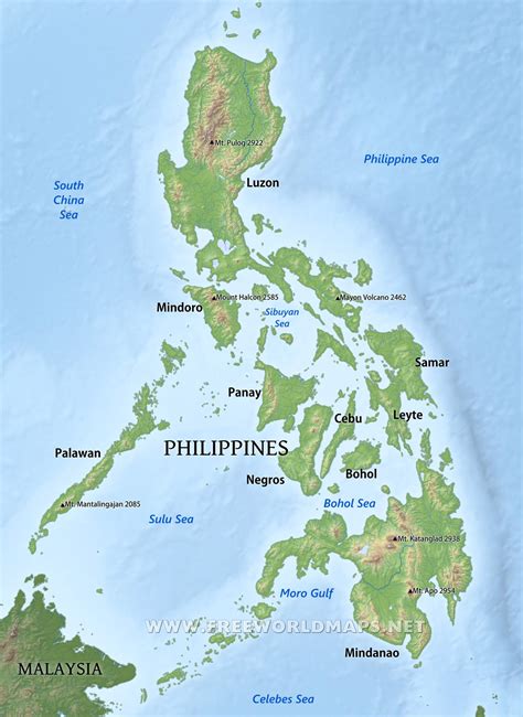 Karta Filippinerna Map Philippines Political Maps Asia Country