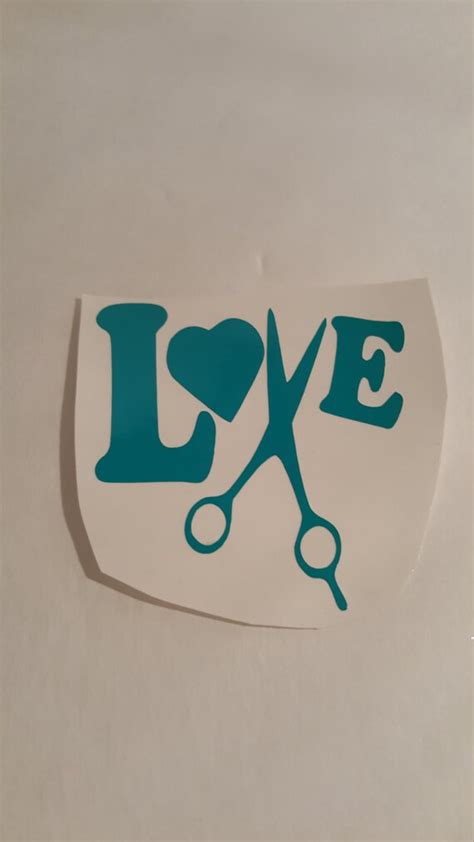 Hair Stylist Decal Love Hair Styling Vinyl Decal Vinyl