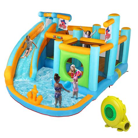 Joymor Inflatable Water Slide Park Pirate Themed Bounce House W