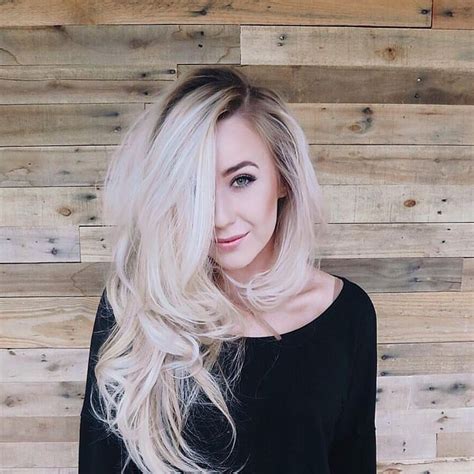 The brown roots and blonde lower half can also frame your face beautifully. Image result for blonde with dark roots | Blonde hair with ...