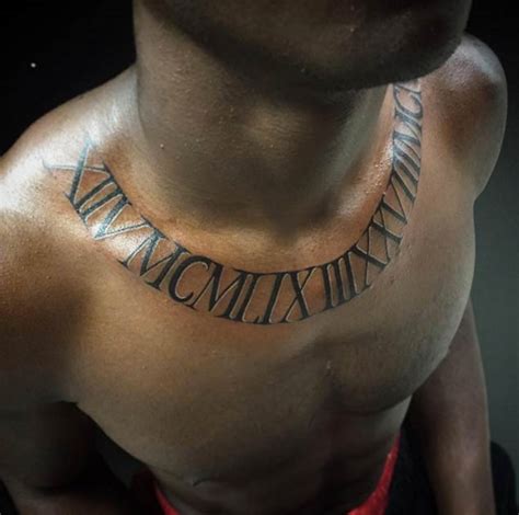 Roman Numerals Tattoo On Chest Design Talk