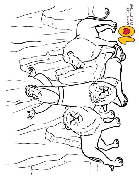 Daniel In The Lions Den Coloring Page Daniel And The