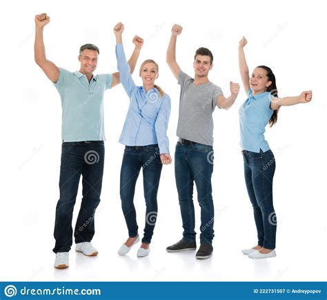 Group Of People Cheering Stock Image Image Of Friend 222731507