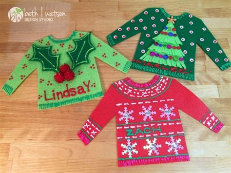 Ugly Christmas Sweater Diy Ornaments Craft
