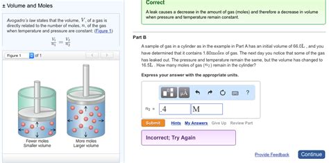 Solved Volume And Moles Avogadros Law States That The