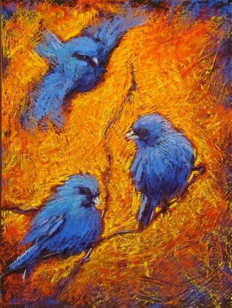 Blue Birds Painting Complementary Art Complementary Colors Painting