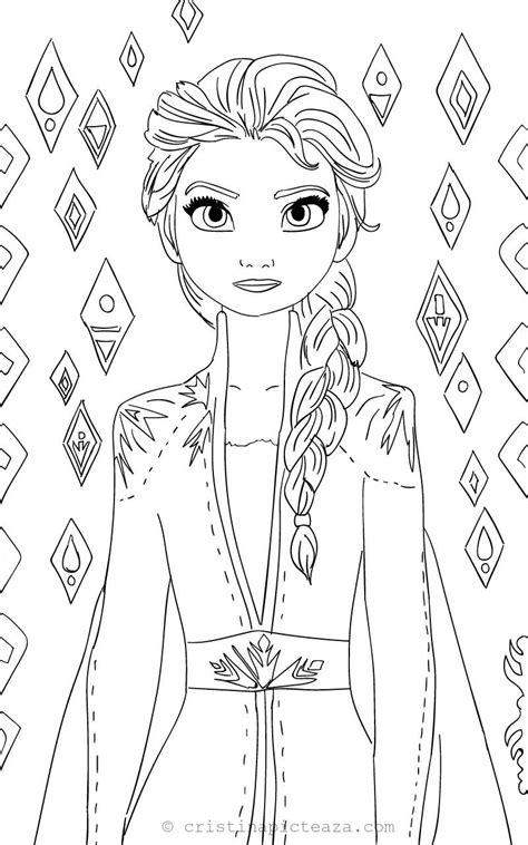 Elsa Coloring pages - Elsa from Frozen 2 – Cristina is Painting