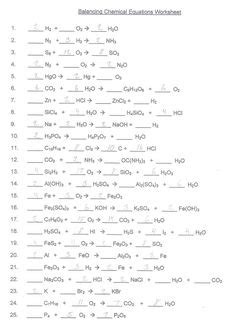 Start studying chemistry, balancing equations (worksheet #2). Answer key for the Balance Chemical Equations worksheet. | eigram | Pinterest | Chemical ...