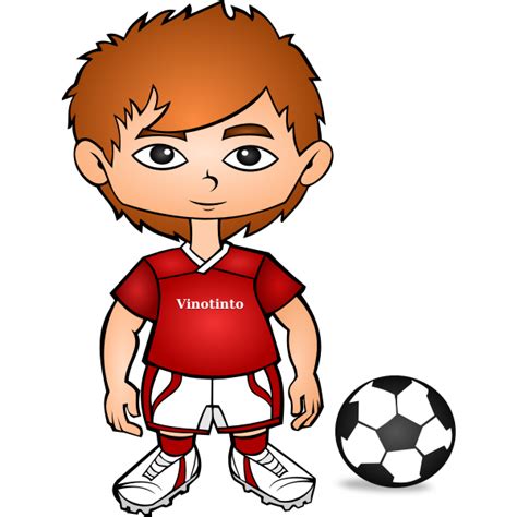 Vector Illustration Of Cartoon Soccer Player Free Svg