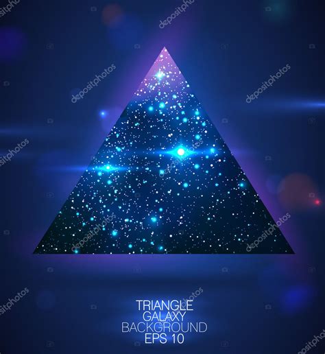 Galaxy Background With Triangle