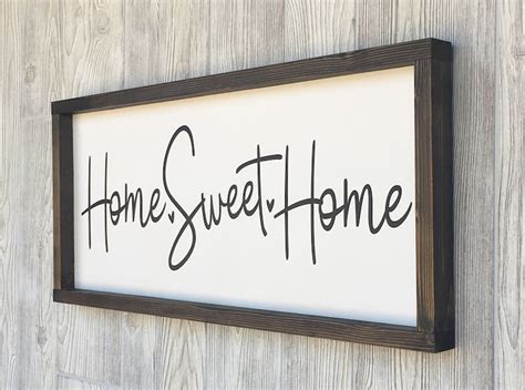 Home Sweet Home Rustic Farmhouse Sign Country Wood Signs Etsy