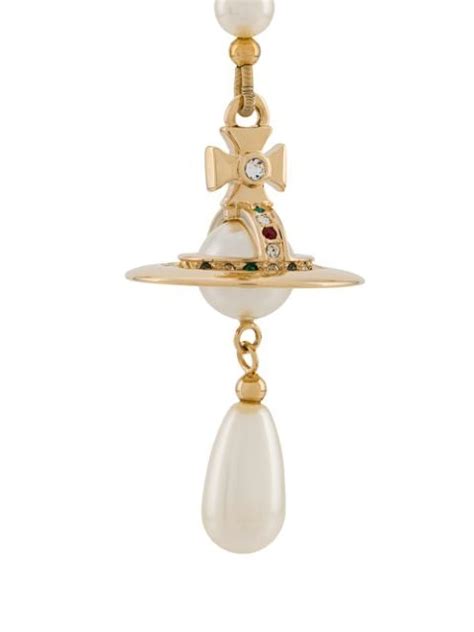 Shop Vivienne Westwood Orb Pearl Drop Earrings With Express Delivery