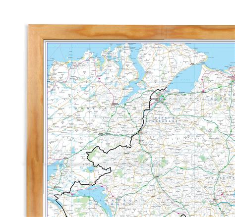 Northern Ireland Road Map Wall Map Of Northern Ireland