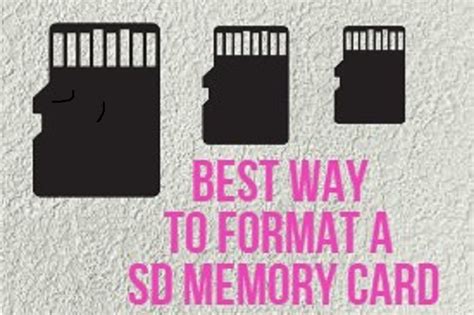 Best Way To Format A Sd Memory Card