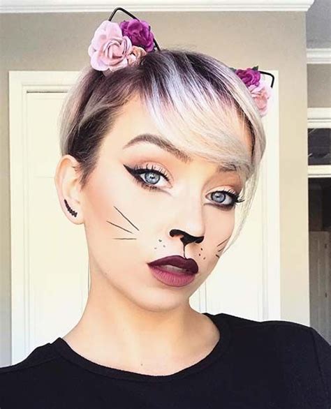 Cute And Simple Cat Makeup For Halloween Maquiagem De Raposa