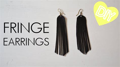 Diy Fringe Earrings From Faux Leather How To Tutorial