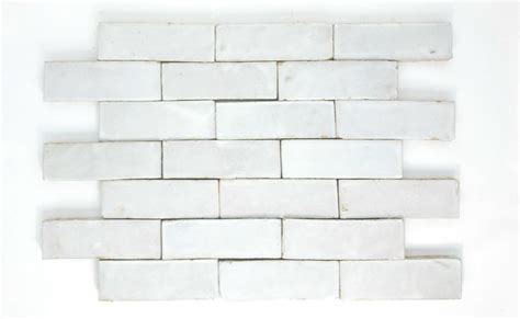 Handmade Moroccan Zellige 2x6 Pearl White Terracotta Tile Etsy Terracotta Tiles White Stone