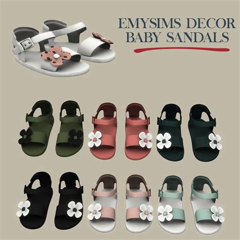 Decor Baby Sandals By Leosims Sims 4 • 7 Swatches • Polygons Lowered