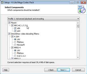 The tool uses codecs and directshow filters for encoding . K-Lite Mega Codec Pack letöltése, codec csomag