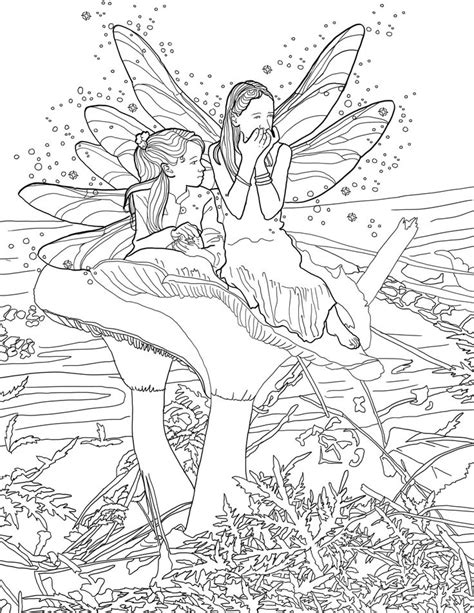 Little Fairies 1 Coloring Pages 5 Coloring Pages For Adults Etsy